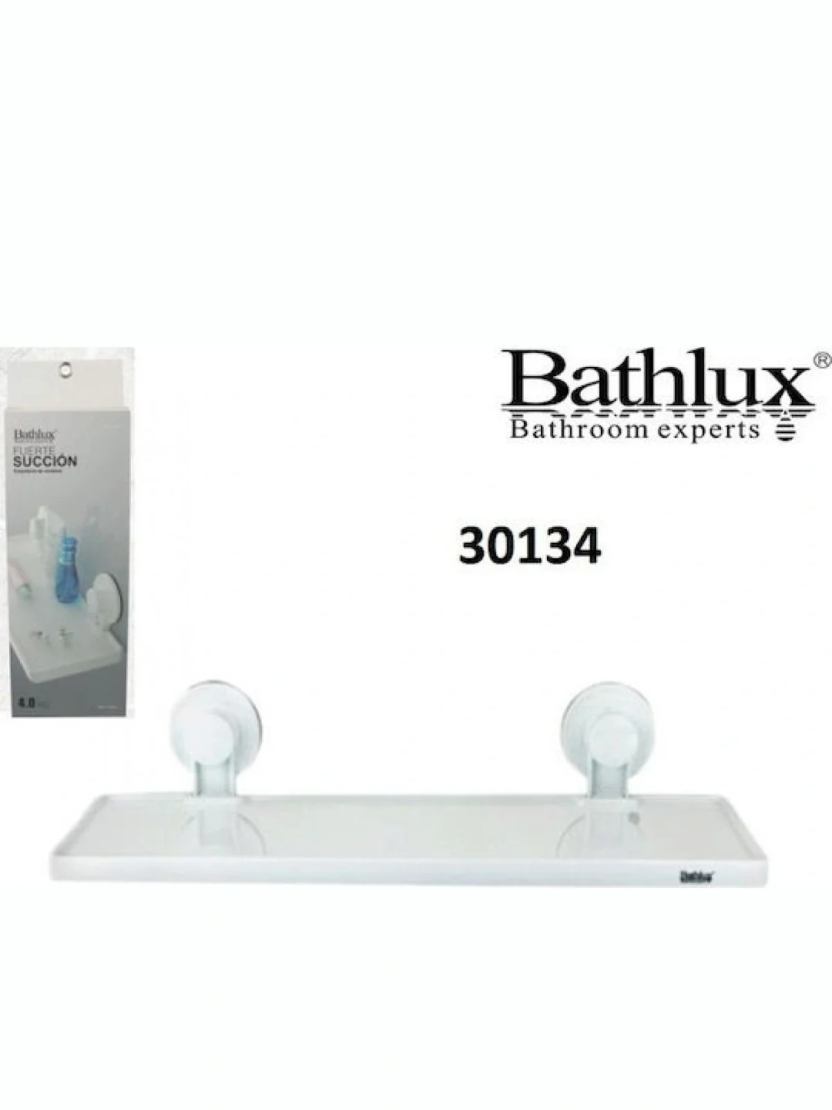 Επιτοίχιο Ράφι Πλαστικό με Βεντούζες Bathlux 30134