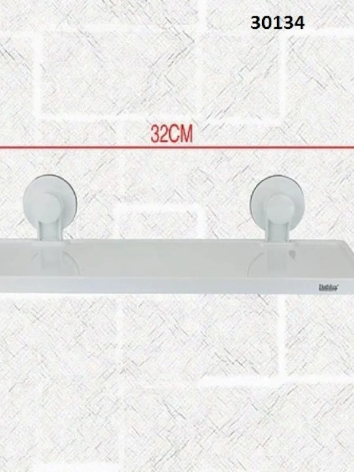 Επιτοίχιο Ράφι Πλαστικό με Βεντούζες Bathlux 30134