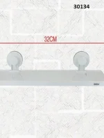 Επιτοίχιο Ράφι Πλαστικό με Βεντούζες Bathlux 30134