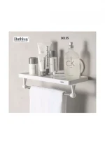 Επιτοίχια Ραφιέρα Μπάνιου Πλαστική με 1 Ράφι και Βεντούζες 32x11.7x13.9cm Bathlux 30135