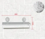 Επιτοίχια Ραφιέρα Μπάνιου Πλαστική με 1 Ράφι και Βεντούζες 32x11.7x13.9cm Bathlux 30135