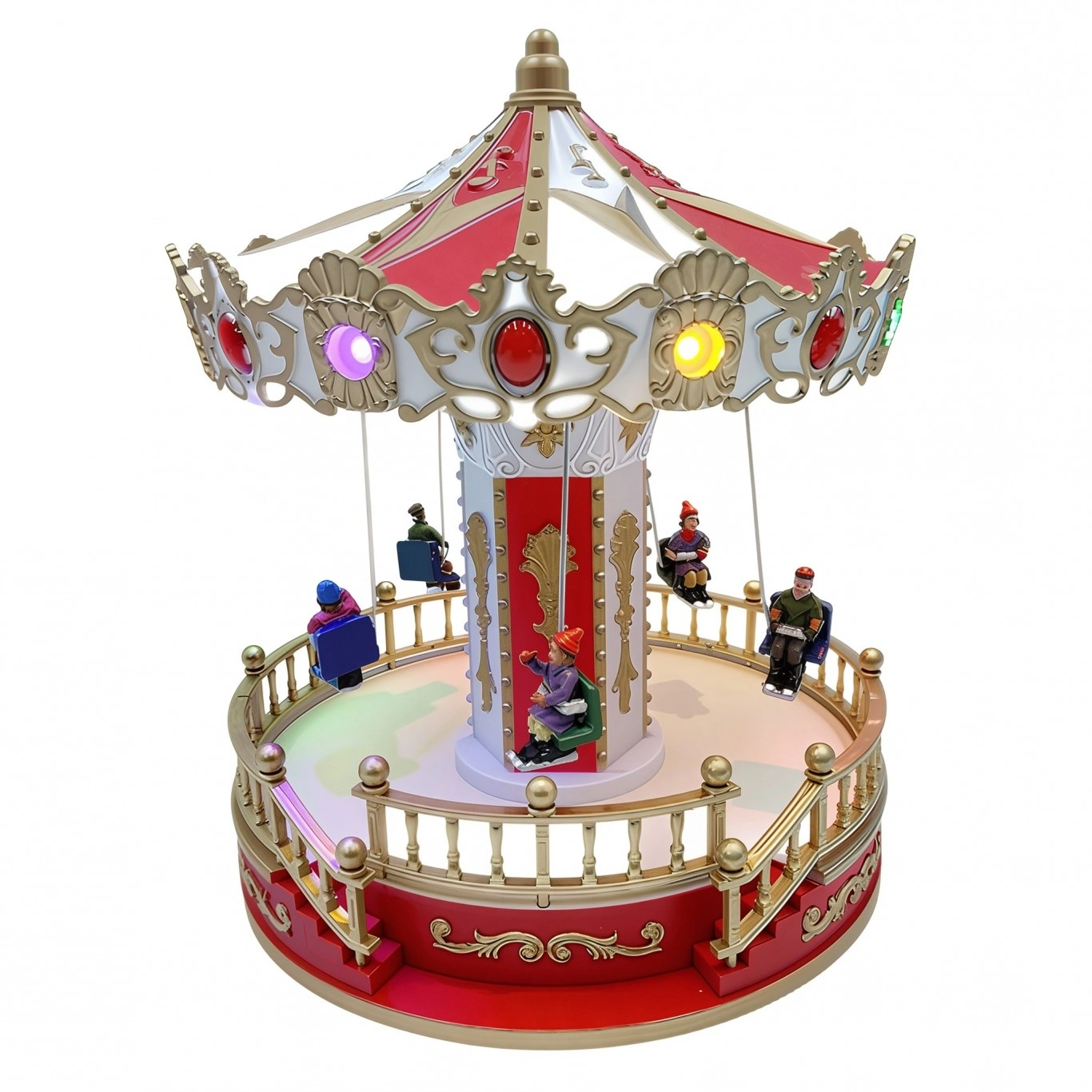 Χριστουγεννιάτικο Καρουζέλ με Κούνιες, Φωτισμό LED, Κίνηση & Μουσική 19x19x23cm Χριστουγεννιάτικο Καρουζέλ με Κούνιες, Φωτισμό LED, Κίνηση & Μουσική 19x19x23cm