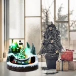 Χριστουγεννιάτικο Φωτιζόμενο Χιονισμένο Χωριό με Σιδηρόδρομο, Δέντρο & Μουσική 19x18x16cm