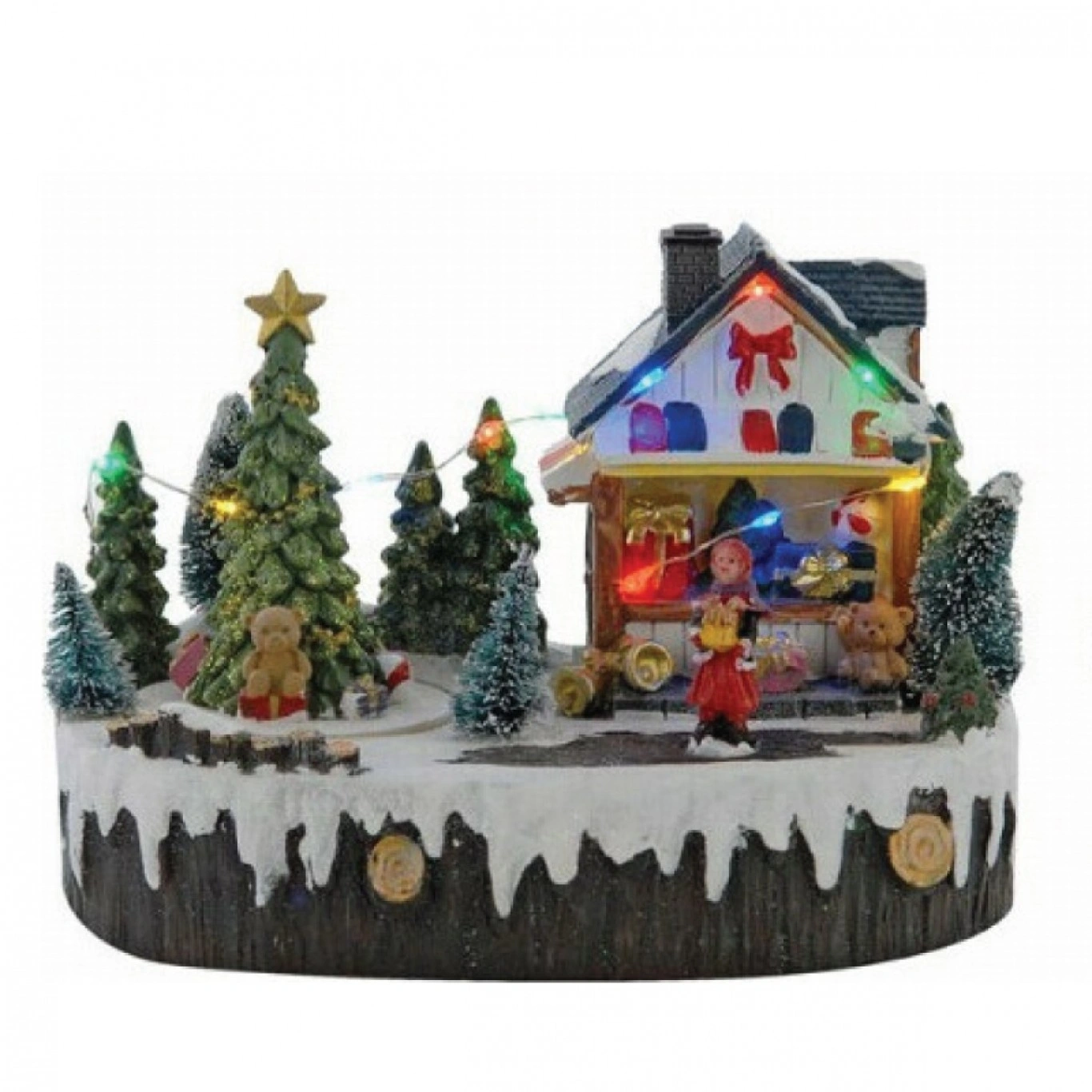 Χριστουγεννιάτικο Χωριό με Δέντρο, Κίνηση, LED Φωτισμό & Μουσική 20x14x15cm Χριστουγεννιάτικο Χωριό με Δέντρο, Κίνηση, LED Φωτισμό & Μουσική 20x14x15cm