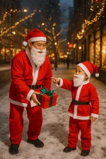 Στολή Άγιος Βασίλης Παιδική με Ζώνη και Γένια