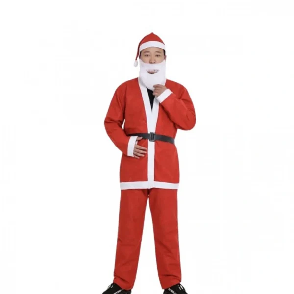 Στολή Άγιος Βασίλης Ενηλίκων με Ζώνη και Γένια