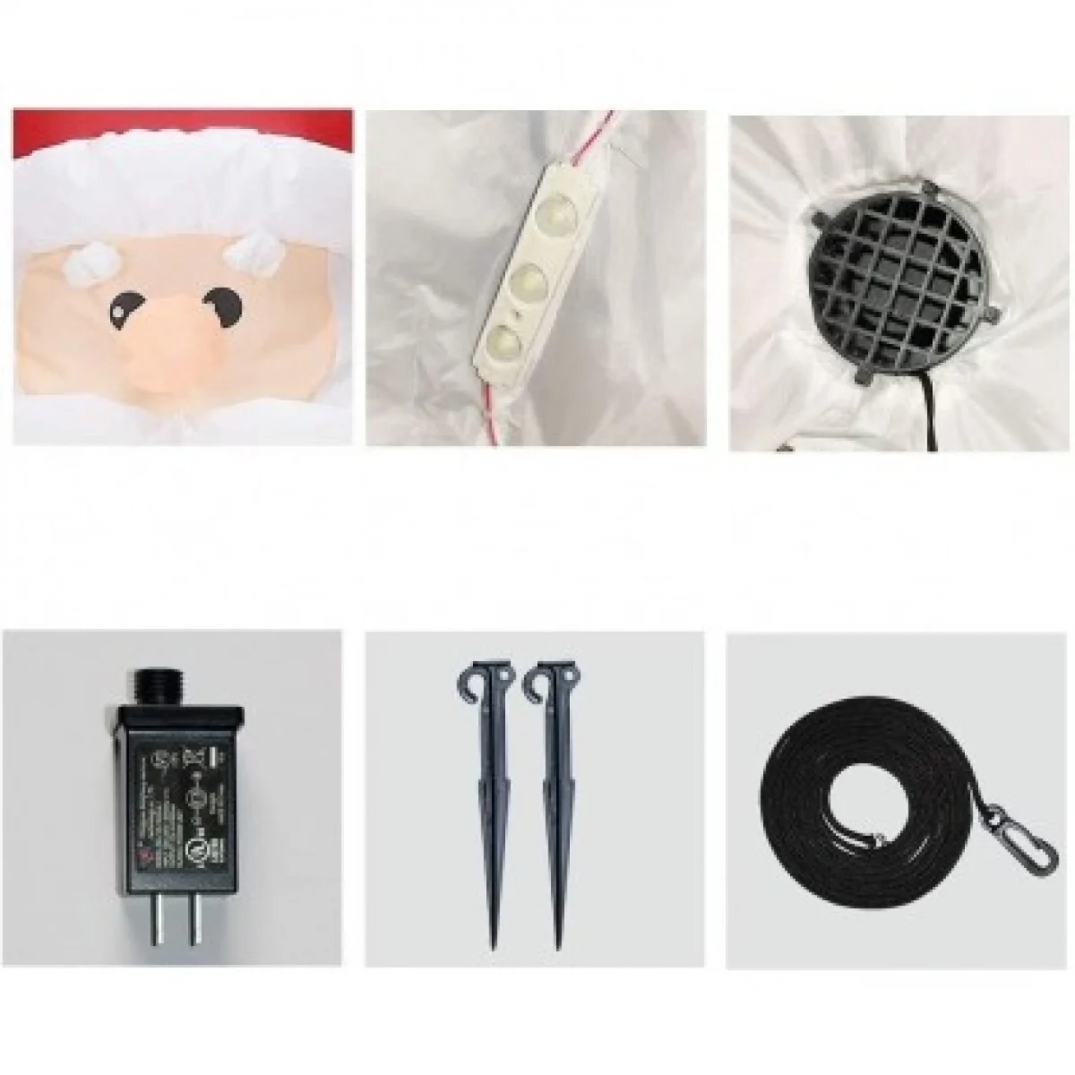 240cm Φουσκωτός Άγιος Βασίλης Χριστουγεννιάτικος Διακοσμητικός με Blower