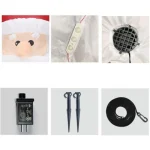 240cm Φουσκωτός Άγιος Βασίλης Χριστουγεννιάτικος Διακοσμητικός με Blower