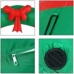 270x300x90cm Φουσκωτή Χριστουγεννιάτικη Αψίδα με Άγιο Βασίλη και Χιονάνθρωπο