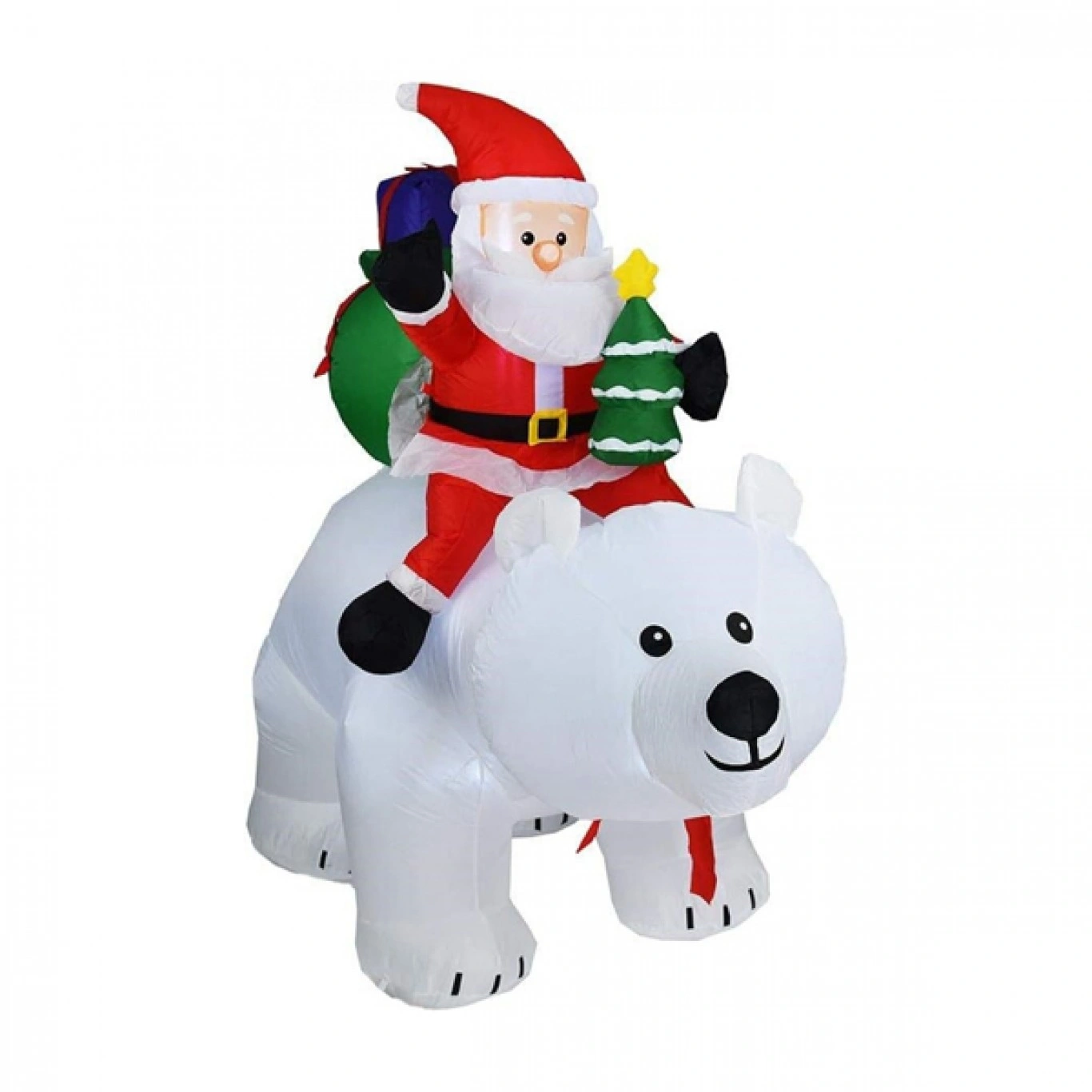 210cm Χριστουγεννιάτικος Φουσκωτός Φωτιζόμενος Άγιος Βασίλης Πάνω σε Πολική Αρκούδα 210cm Χριστουγεννιάτικος Φουσκωτός Φωτιζόμενος Άγιος Βασίλης Πάνω σε Πολική Αρκούδα