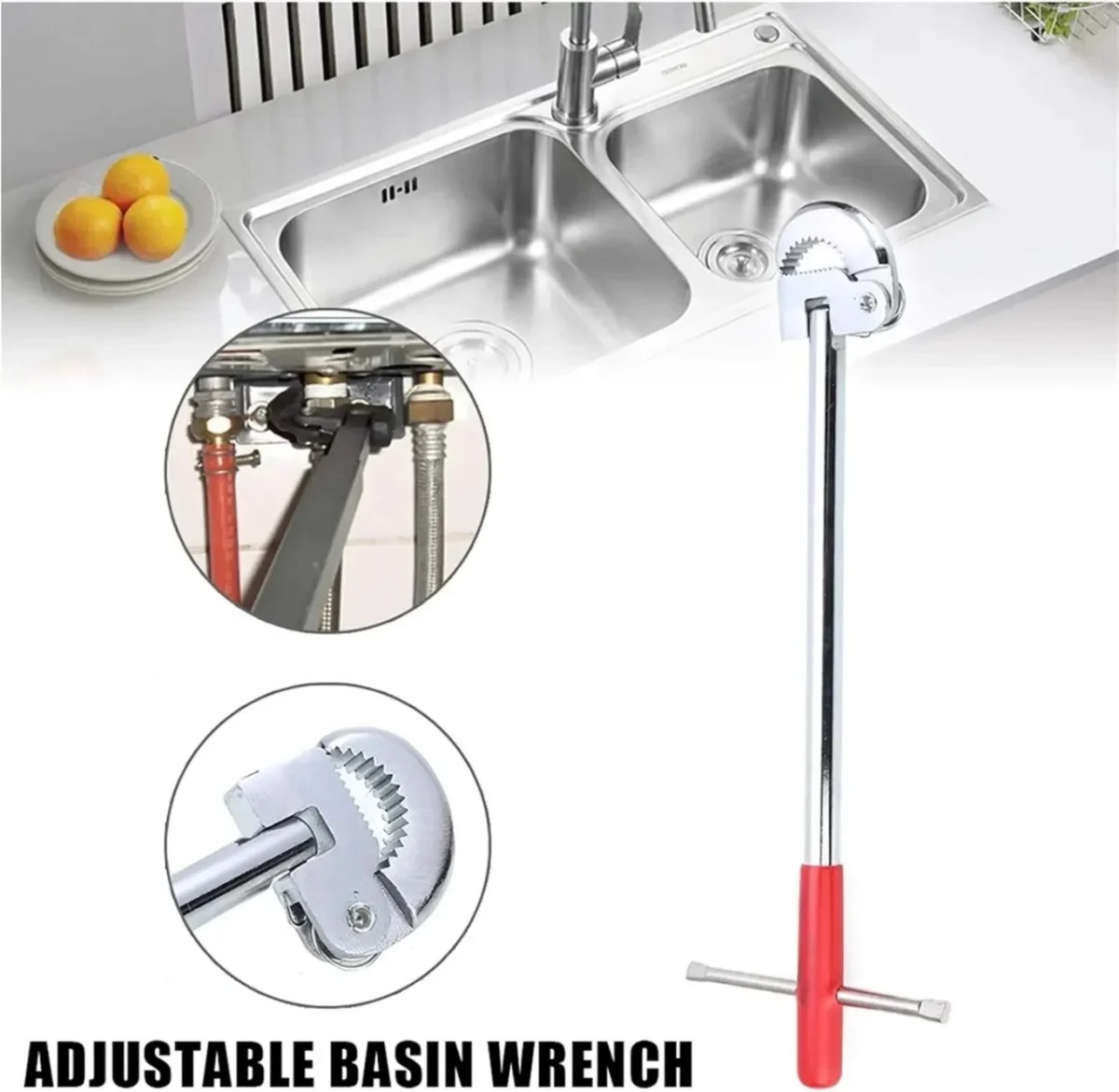 Γαλλικό Κλειδί Νιπτήρων Basin Wrench 275mm