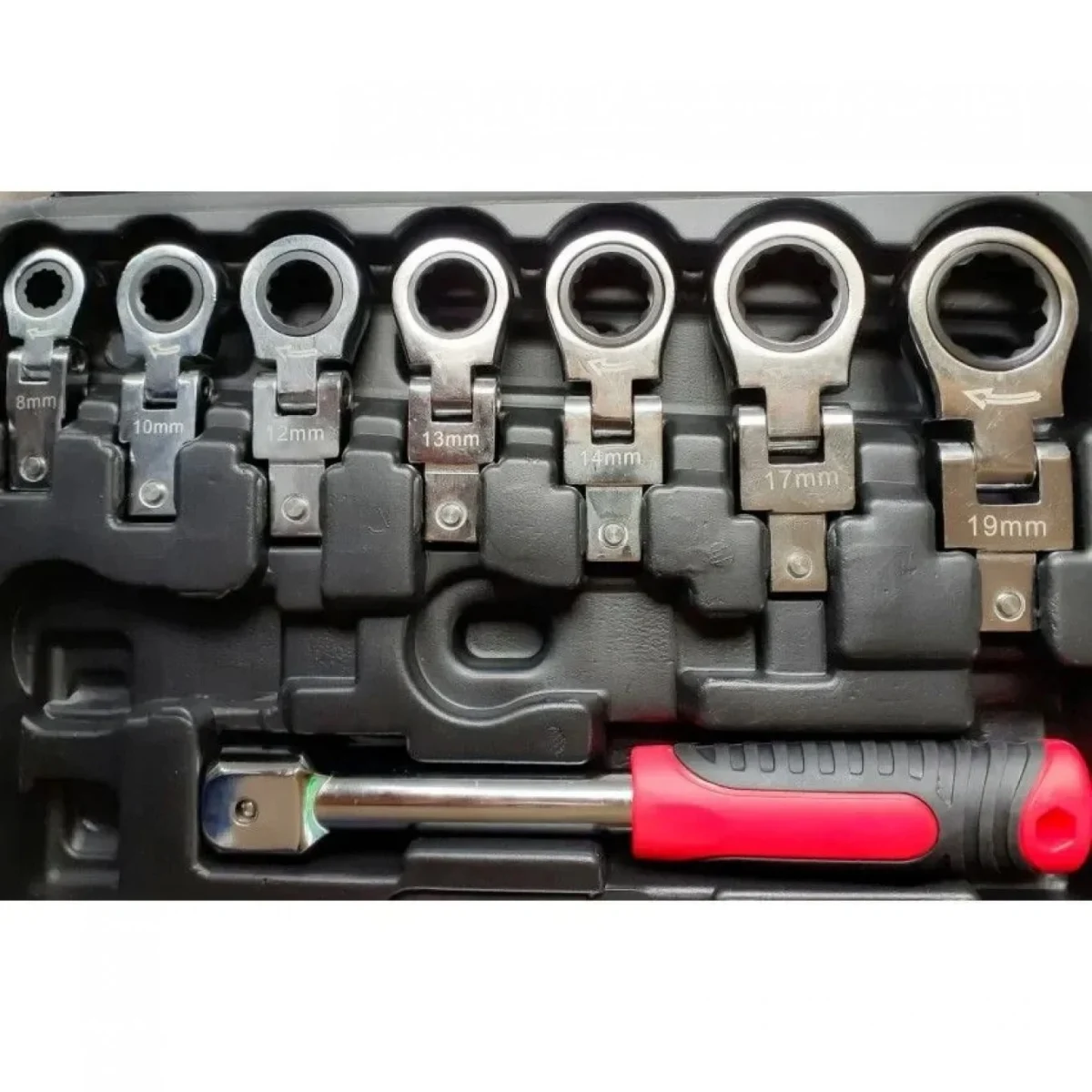 Κλειδιά Πολύγωνα Σπαστά με Καστάνια Σετ 8 Τεμαχίων σε Βαλίτσακι