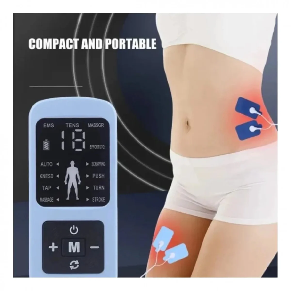 Συσκευή Αδυνατίσματος Ηλεκτρομυϊκής Διέγερσης EMS Υπερήχων & Υπέρυθρης Ενέργειας 3 σε 1 - Weight Loss Ηλεκτροδιέγερσης