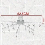 Ημικυκλική Απλώστρα Τοίχου με Μανταλάκια & Βεντούζα 30141 Bathlux 52.5x30.5x15.2εκ.