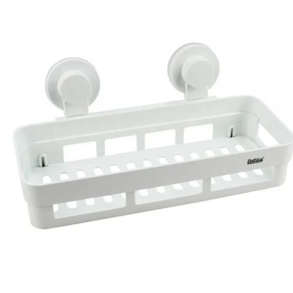 Ράφι Τοίχου Ορθογώνιο με Βεντούζες 30162 Bathlux 30.2x13.8x12.7εκ.