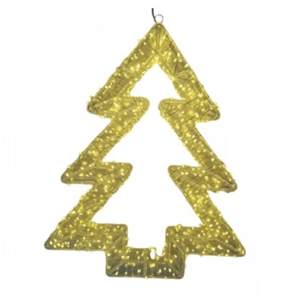 46x5cm Φωτιζόμενο Χριστουγεννιάτικο Μεταλλικό Δέντρο με 800 LED