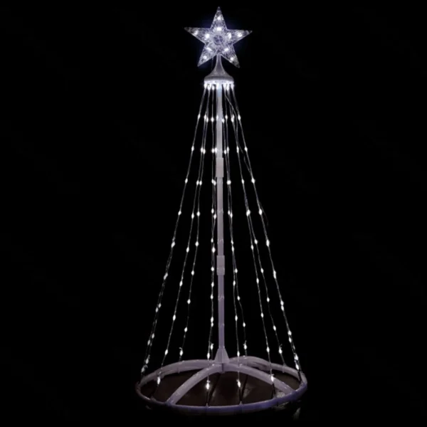 120εκ Διακοσμητικό Χριστουγεννιάτικο Δέντρο Κώνου με Led Λευκό Ψυχρό Φωτισμό