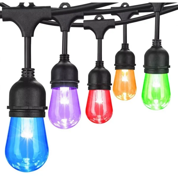 Αδιάβροχη Ηλιακή Γιρλάντα Εξωτερικού Χώρου 10LED 10m RGB Φωτισμού RZ.LXY-10M10D