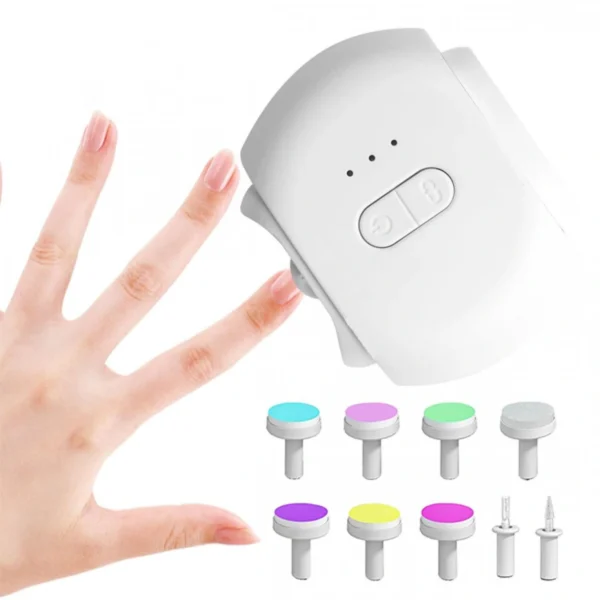 Φορητός Αυτόματος Νυχοκόπτης & Τροχός Μανικιούρ με Φωτισμό