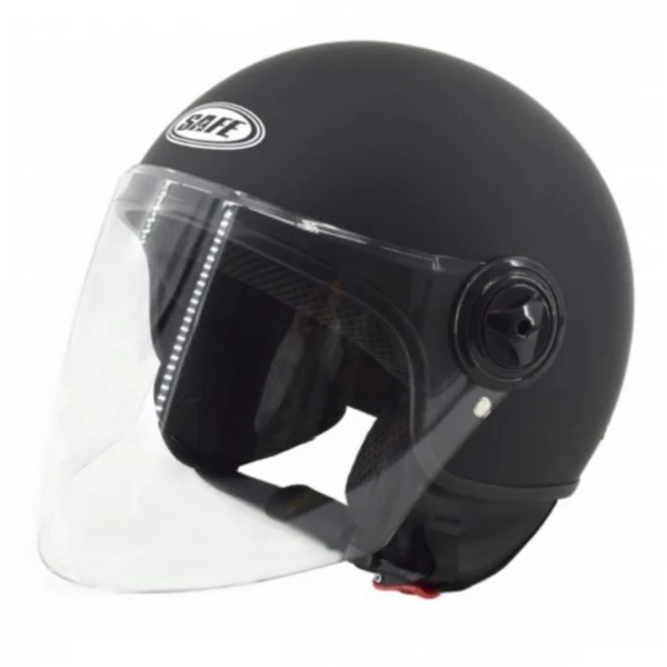 Αστικό Κράνος Open Face Jet Ελαφριάς Κατασκευής για Περίμετρο Κεφαλιού 55–60 Εκ. Μαύρο