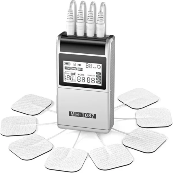 Επαναφορτιζόμενη Συσκευή Ηλεκτροδιέγερσης Μυών TENS/EMS 3 σε 1 με 4 Κανάλια, 48 Προγράμματα & USB-C - MH-1087