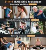 Επαναφορτιζόμενη Συσκευή Ηλεκτροδιέγερσης Μυών TENS/EMS 3 σε 1 με 4 Κανάλια, 48 Προγράμματα & USB-C - MH-1087