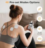 Επαναφορτιζόμενη Συσκευή Ηλεκτροδιέγερσης Μυών TENS/EMS 3 σε 1 με 4 Κανάλια, 48 Προγράμματα & USB-C - MH-1087