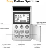 Επαναφορτιζόμενη Συσκευή Ηλεκτροδιέγερσης Μυών TENS/EMS 3 σε 1 με 4 Κανάλια, 48 Προγράμματα & USB-C - MH-1087
