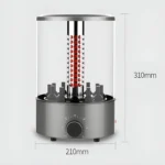 Ηλεκτρική Κάθετη Ψησταριά για Σουβλακια 1100w με Χρονοδιακόπτη