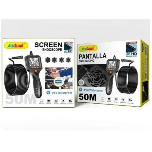 50m Επαγγελματική Κάμερα Ενδοσκόπησης με Διπλή Κάμερα και Καλώδιο Q-NK50